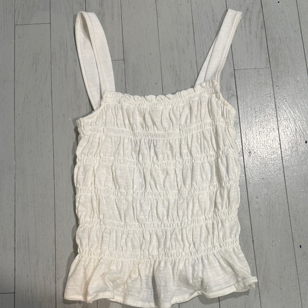 Universal Thread White Smocked Crop Top